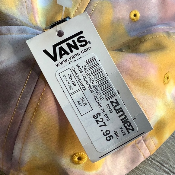 ๐HP๐ Vans Tie-Dye yellow & pink baseball Cap - Picture 9 of 9